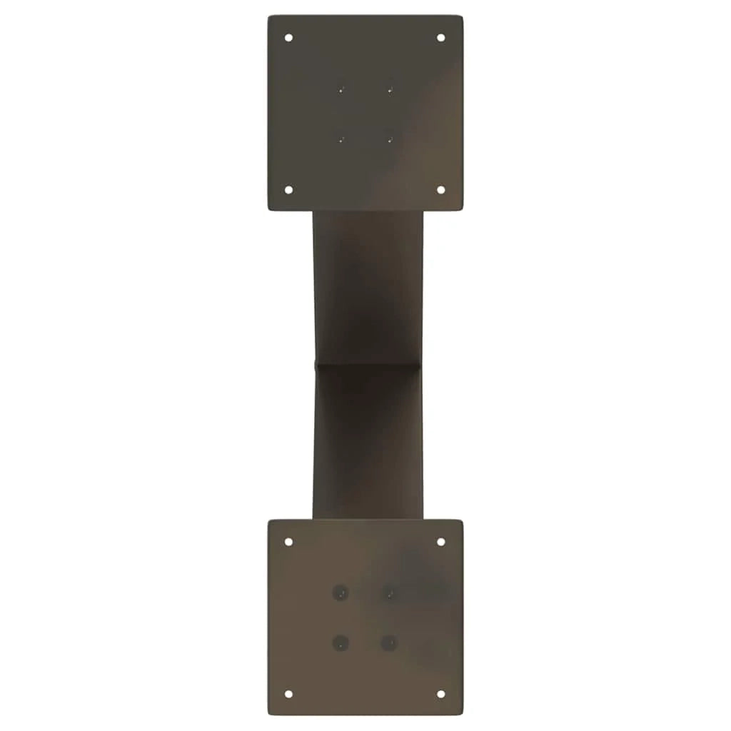 Set di 2 gambe per tavolino da caffè a forma di X robuste e regolabili 50 x 42-43 cm design moderno acciaio naturale 02_0057231