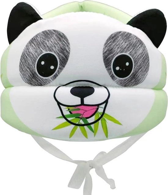 Elmo di sicurezza per bambini | Cappuccio in cotone regolabile | 6 a 60 mesi (modello panda)