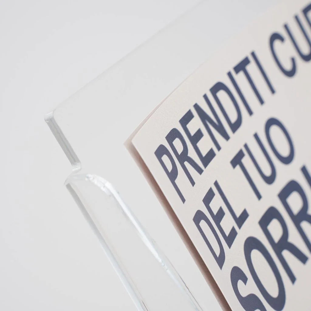 Espositore in plexiglass con contenitore A4 orizzontale
