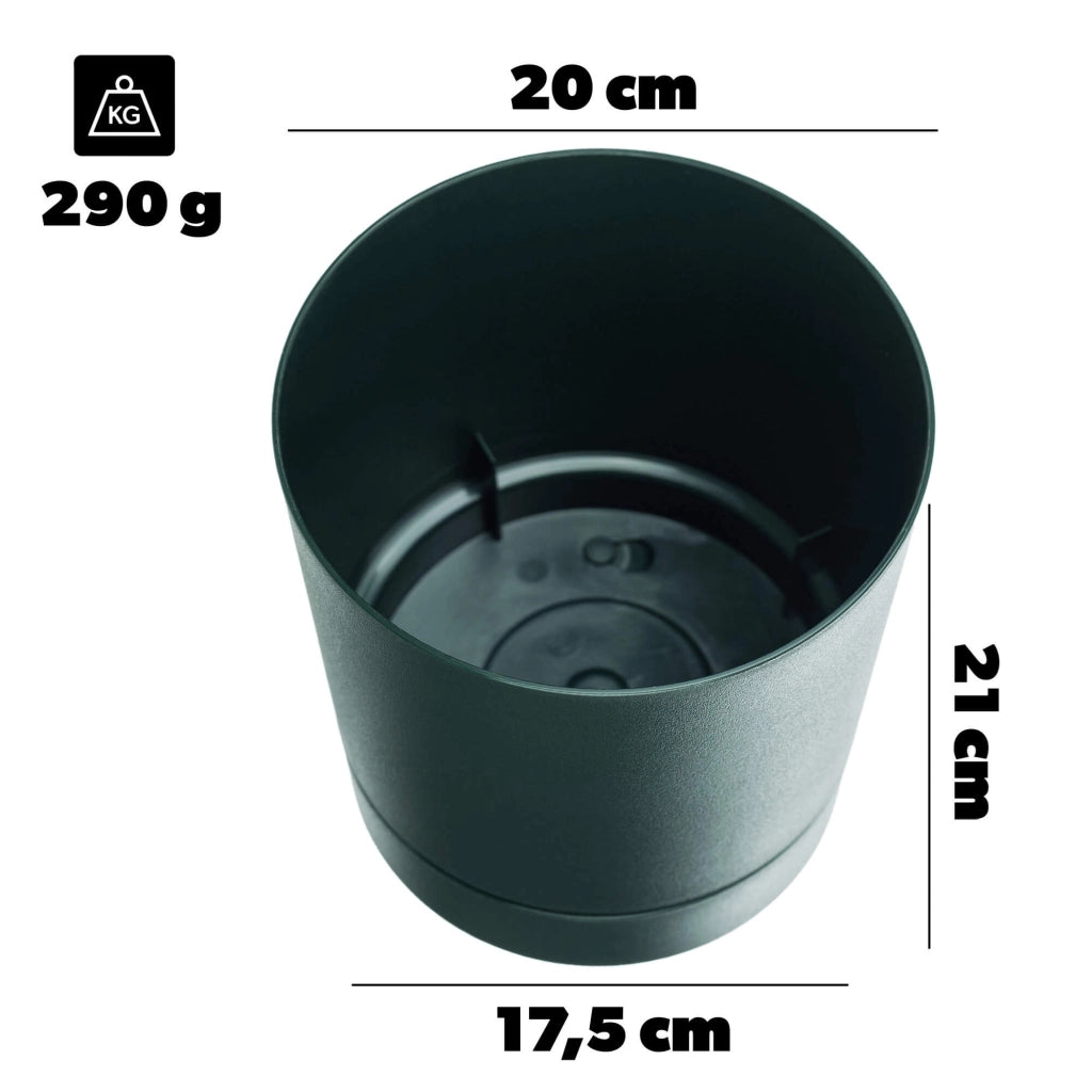 Vaso da fiori KADAX con supporto, rotondo, in plastica, 20 cm
