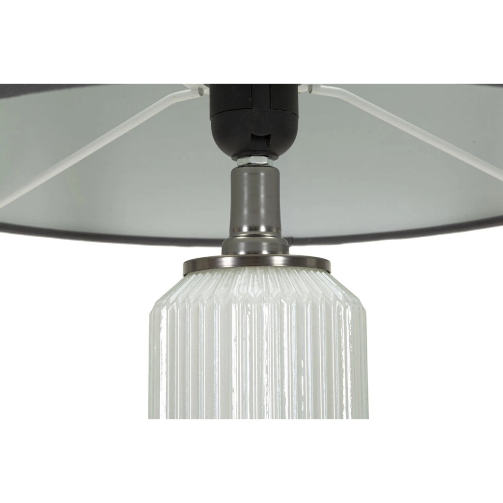 Lampada da Tavolo VKH172, Grigio, Metallo, 32,5x32,5x57 cm