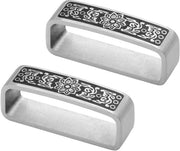 Supporto per cinghie in acciaio inossidabile 2 pezzi - Adatto per cinghie da 38-40 mm di larghezza - Duraturo e leggero - Superficie lucidata