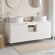 Set di Armadi da Bagno 3 pz Bianco Lucido 49,5 x 44,5 x 65,5 cm 3405741