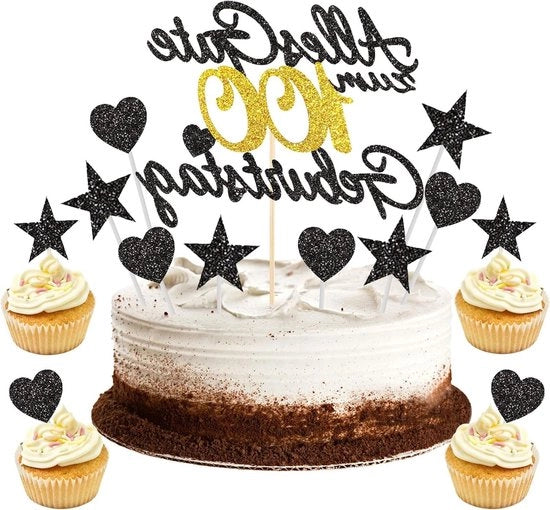 Decorazione per torta 100° anniversario - Decorazione per compleanni per uomini e donne