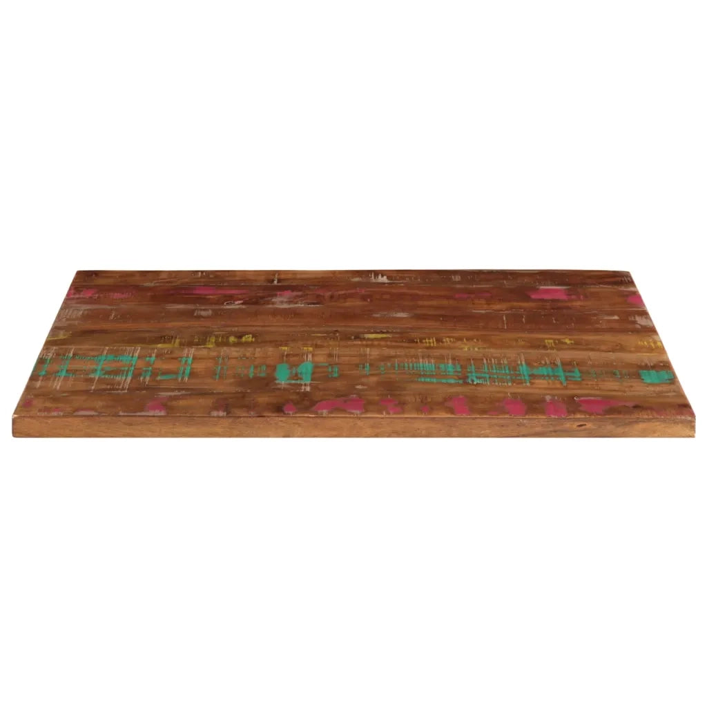 Piano Tavolo 80x50x3,8 cm Rettangolare in Massello di Recupero