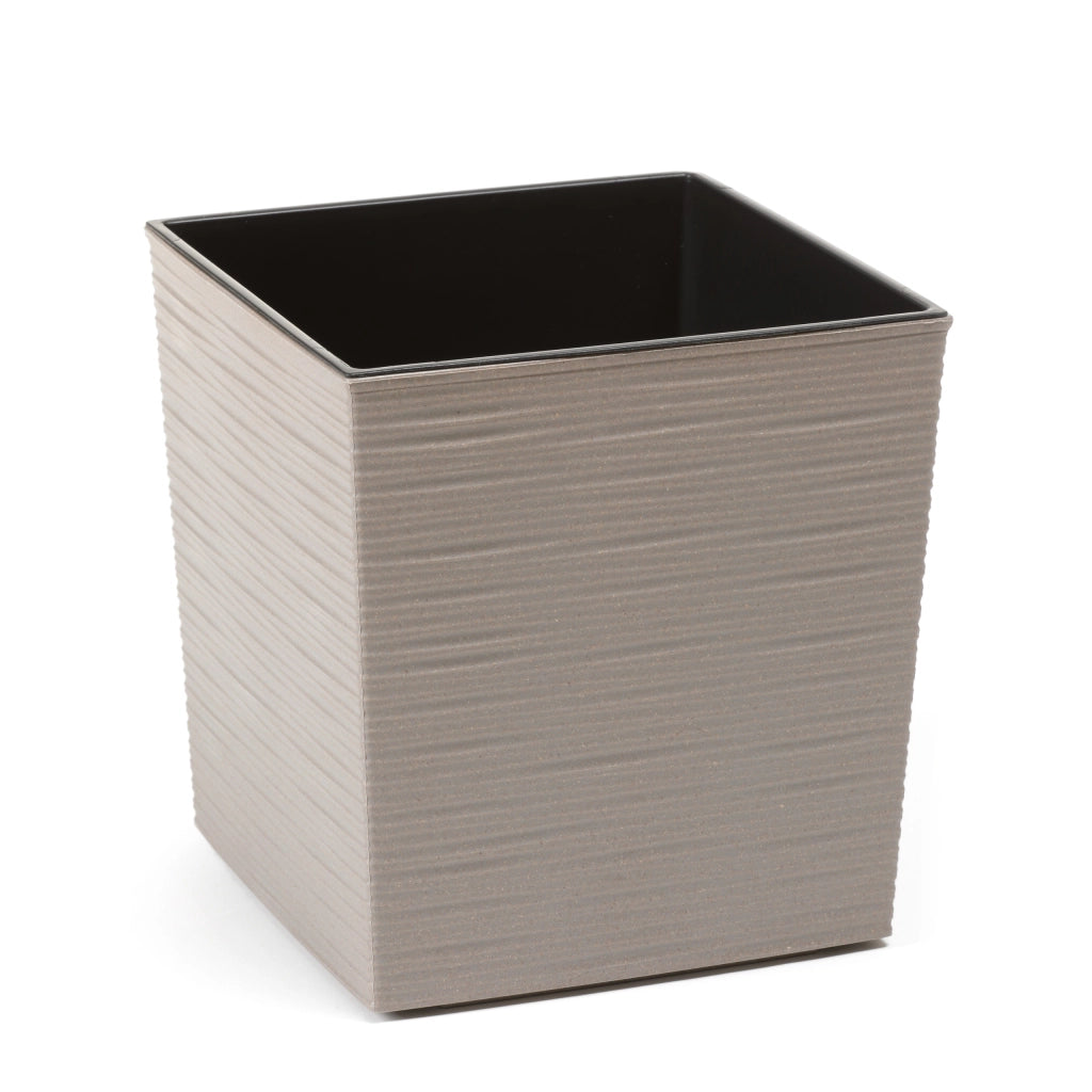 Vaso da fiori KADAX, vaso da fiori, 19 cm, coperchio in plastica grigia, con inserto