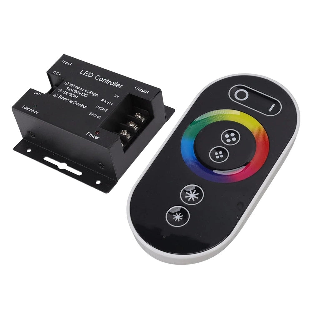 Trade Shop - Controller Per Strisce Led Rgb 12v/24v Interruttore Dimmer A 3 Vie Con Telecomando F53 -