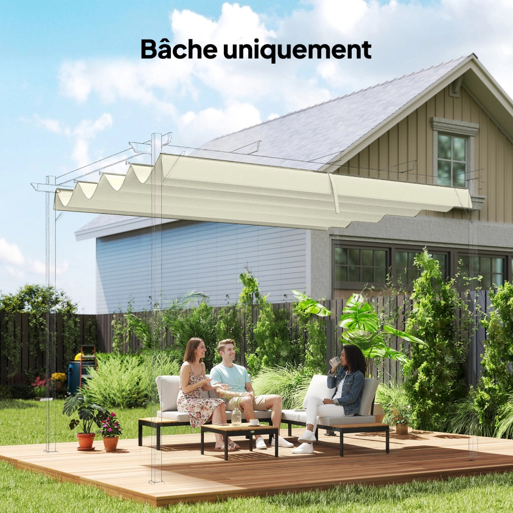 Tenda da sole pergola 3x2 m ¨C zephmum ¨C grigio antracite