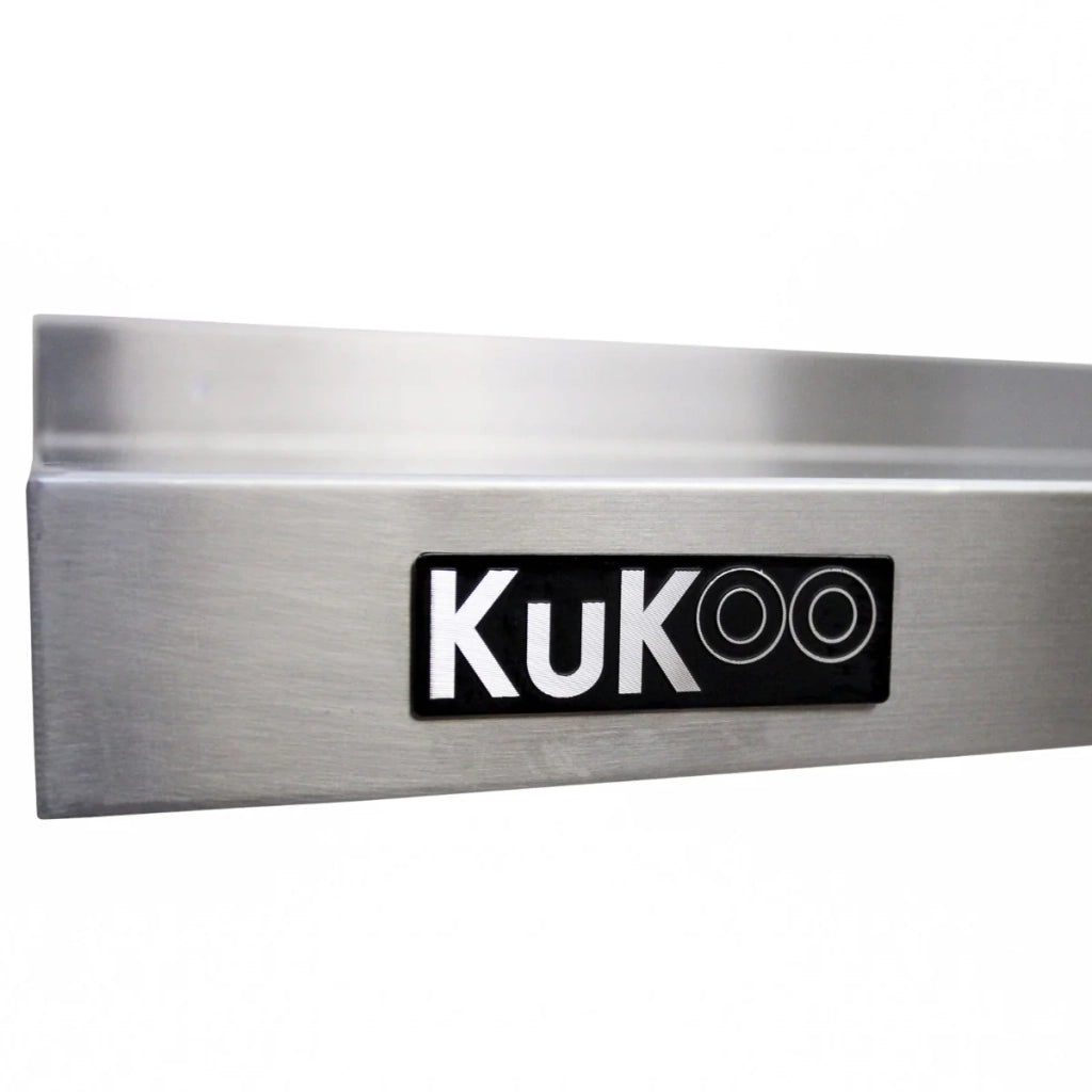 Tavolo da Cucina Commerciale 150cm & 2 Mensola a Muro 125cm in Acciaio Inox