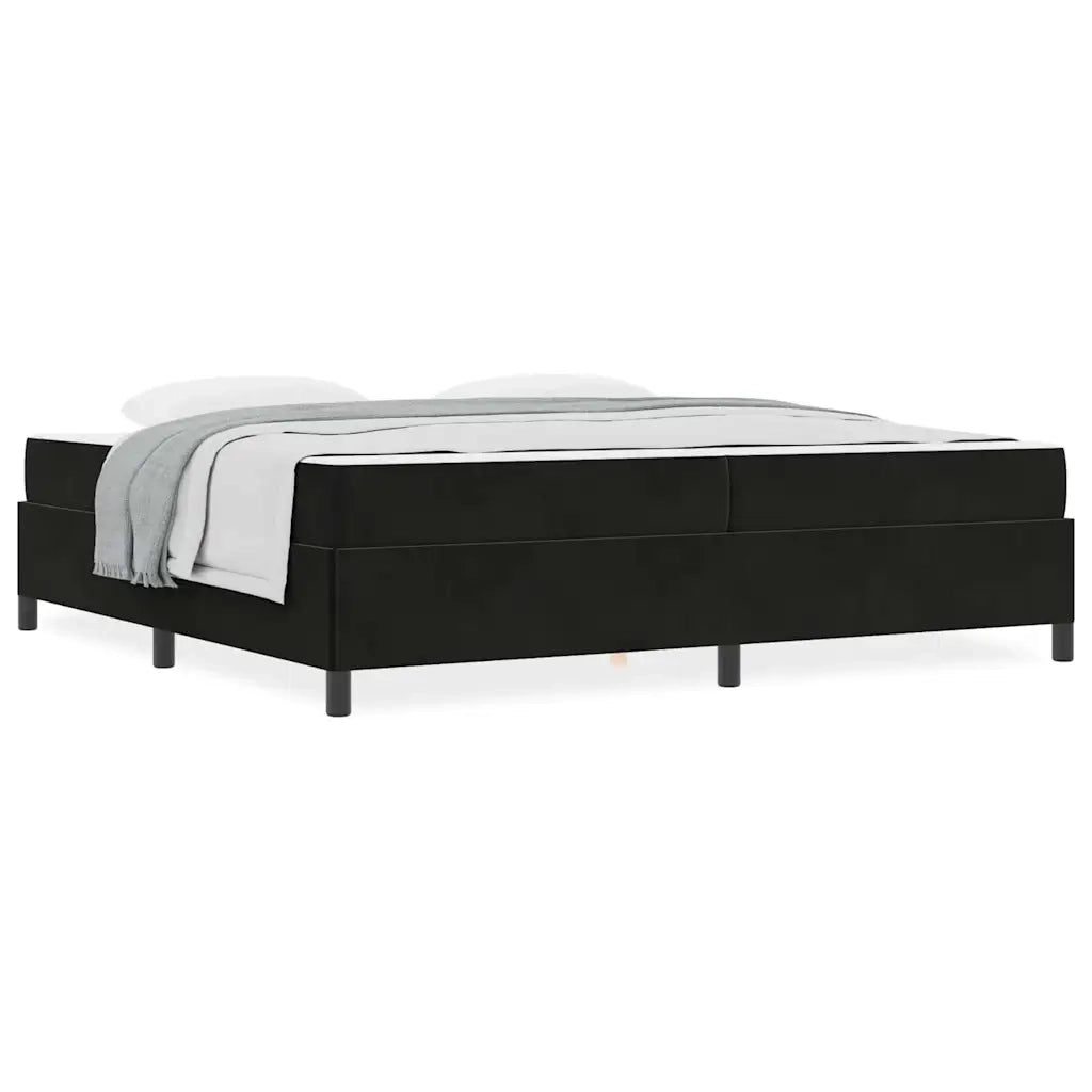 vidaXL Struttura del letto Nero e Bianco e Nero 200 x 200 cm Velluto