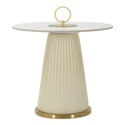 Tavolino VKH704, Beige, Ceramica, 54x60x60 cm