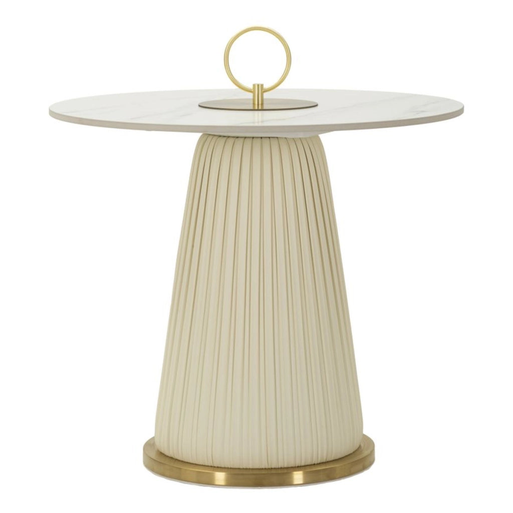 Tavolino VKH704, Beige, Ceramica, 54x60x60 cm