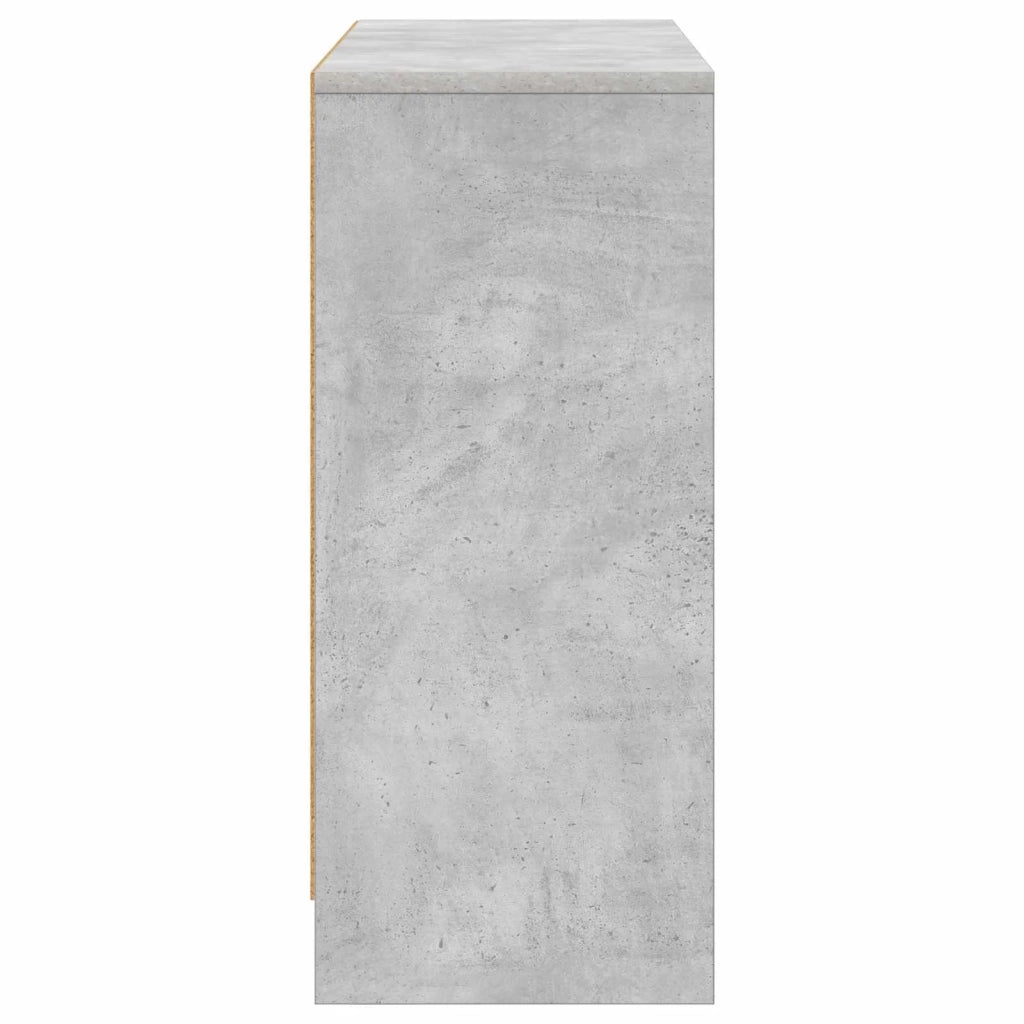 Credenza con cassetto Grigio cemento 88,5 x 27,5 x 63,5 cm