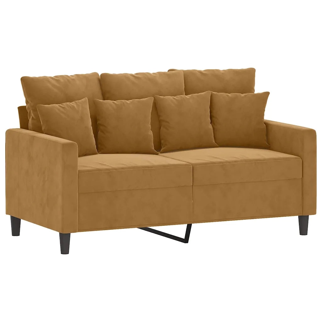 Divano a 2 Posti-Sofa 2 Posti marrone 120 cm in Velluto 698822