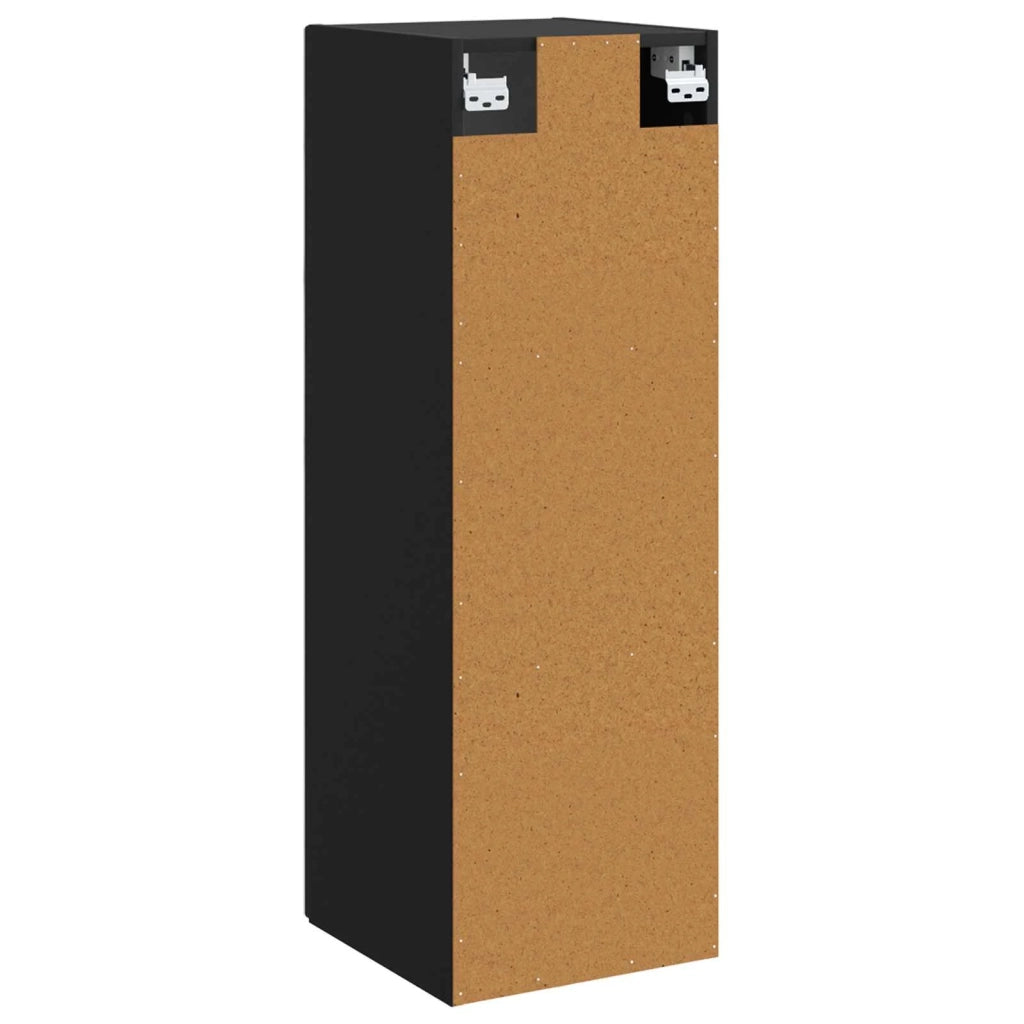 Mobiletto da Bagno a Muro Nero 33 x 34,5 x 60 cm