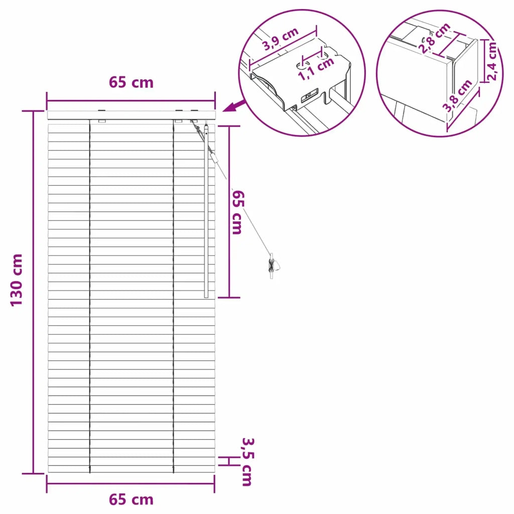 Tenda Veneziana Nero 65 x 130 cm 35 mm 42015459