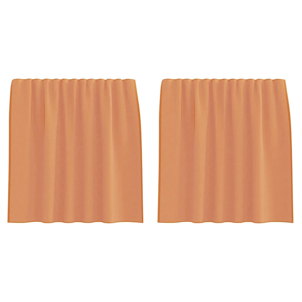 vidaXL Tende in Voile con Tasche per Aste 2 pz Terracotta