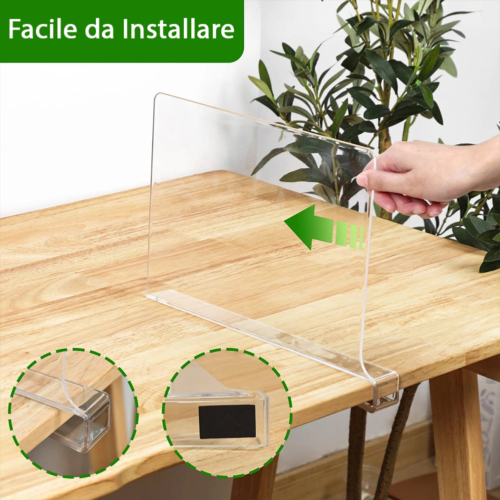 8 x Divisori Acrilico Trasparente Mensole Organizer Armadio Separatori x Scaffali