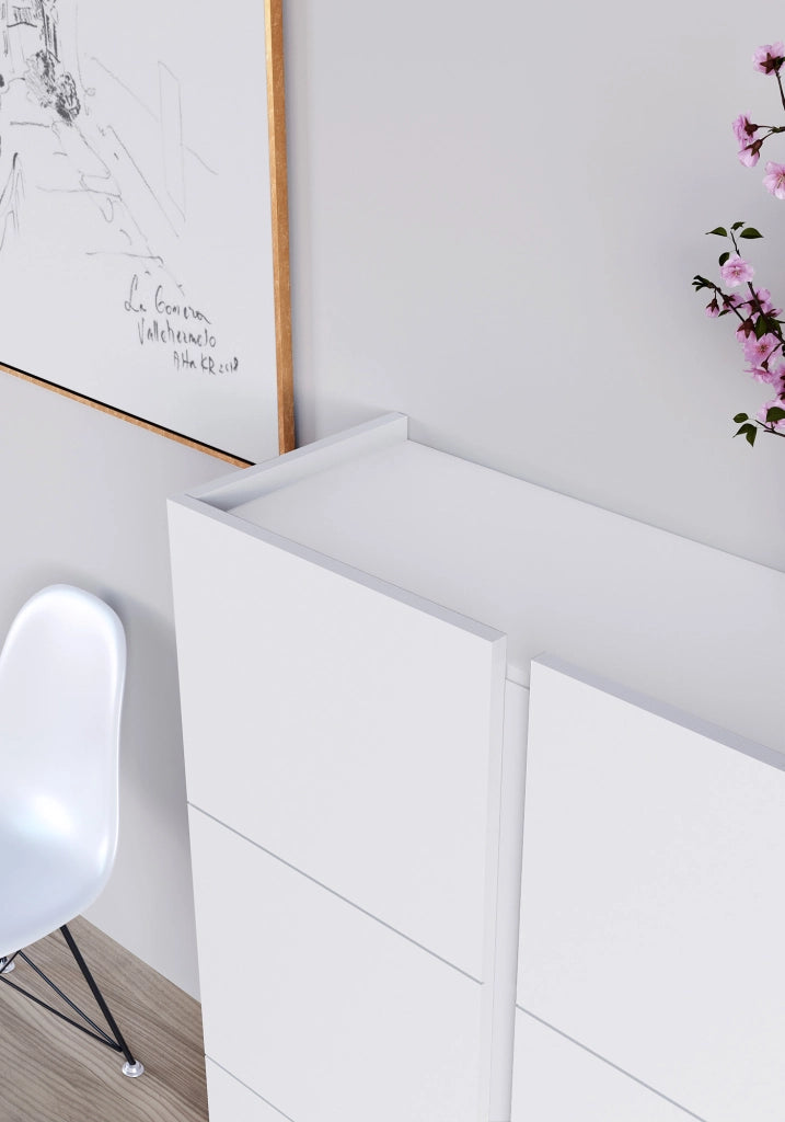 Scarpiera Herdasa effetto bianco venature 122x95x35