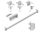 BARRA UNIVERSALE CROMATA CON FORI PASSANTI INTERASSE MM.25  mm.1000 l.  mm.50 p. (mm.39 dal fondale)