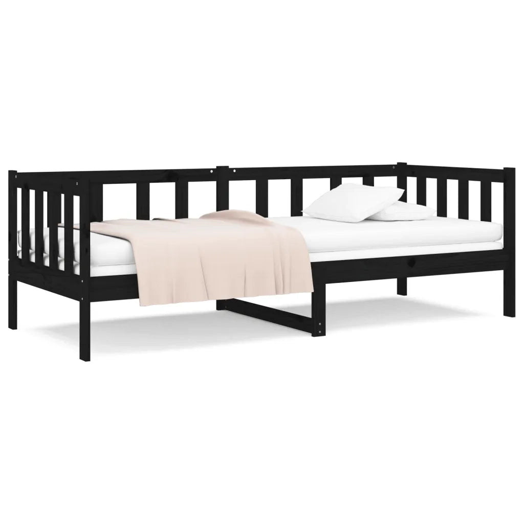 Dormeuse Nera 90x190 cm in Legno Massello di Pino 814648