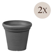 Lou, Vaso\ set 2 Vasi Made in Italy, Nero Antracite