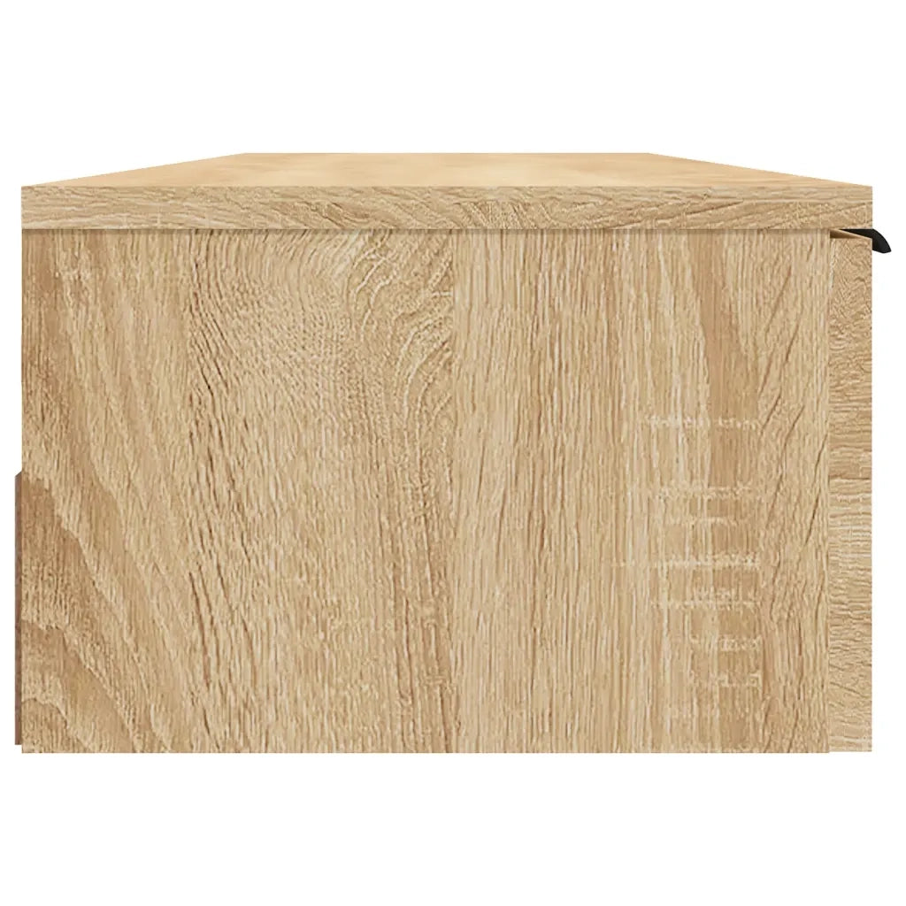 Mobile contenitore a parete versatile e di design 102 x 30 x 20 cm realizzato in legno composito di rovere Sonoma 02_0048005