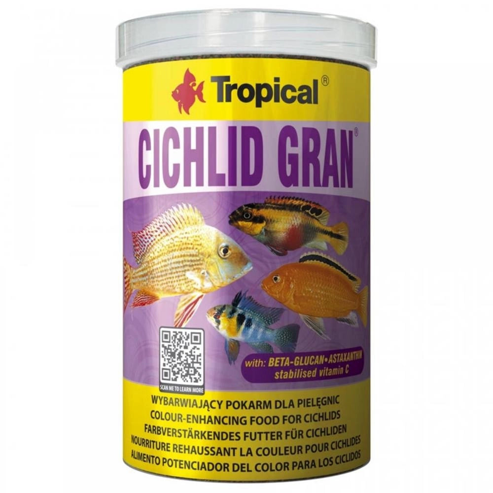 Tropical Cichlid Gran - Granulare per Ciclidi con Beta Glucano Formato: 250 ml