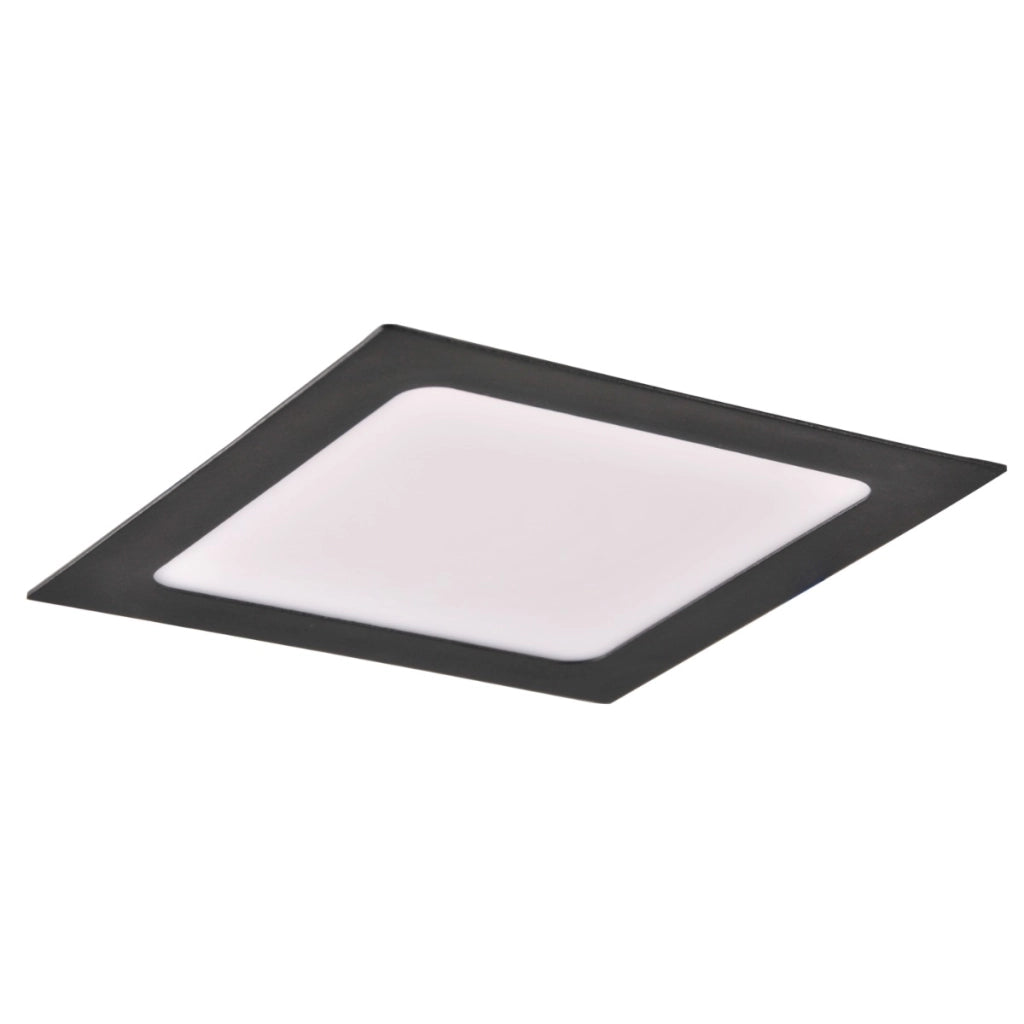 Faretto LED incasso 10W quadrato 17cm nero 4000K Polux