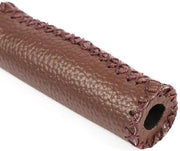 Manubri per bicicletta in pelle artificiale - Nero - 1 coppia - Diametro 3,3 cm - Lunghezza 12,5 cm - Peso 35,48 g