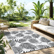 ARAKIL Outdoor Rug, White And Black, 190x290 Cm, PP