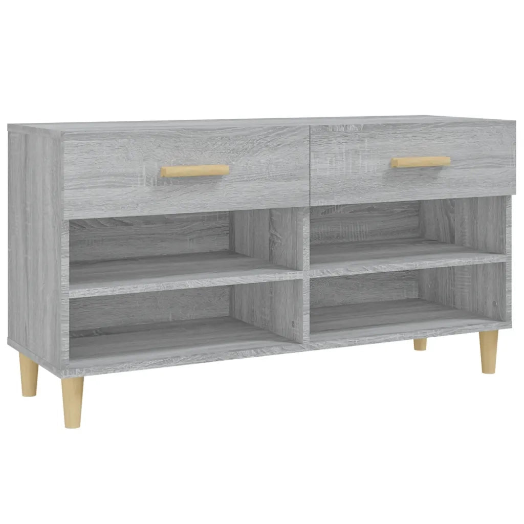 Scarpiera | Mobile per scarpe Grigio Sonoma 102x35x55 cm in Legno Multistrato