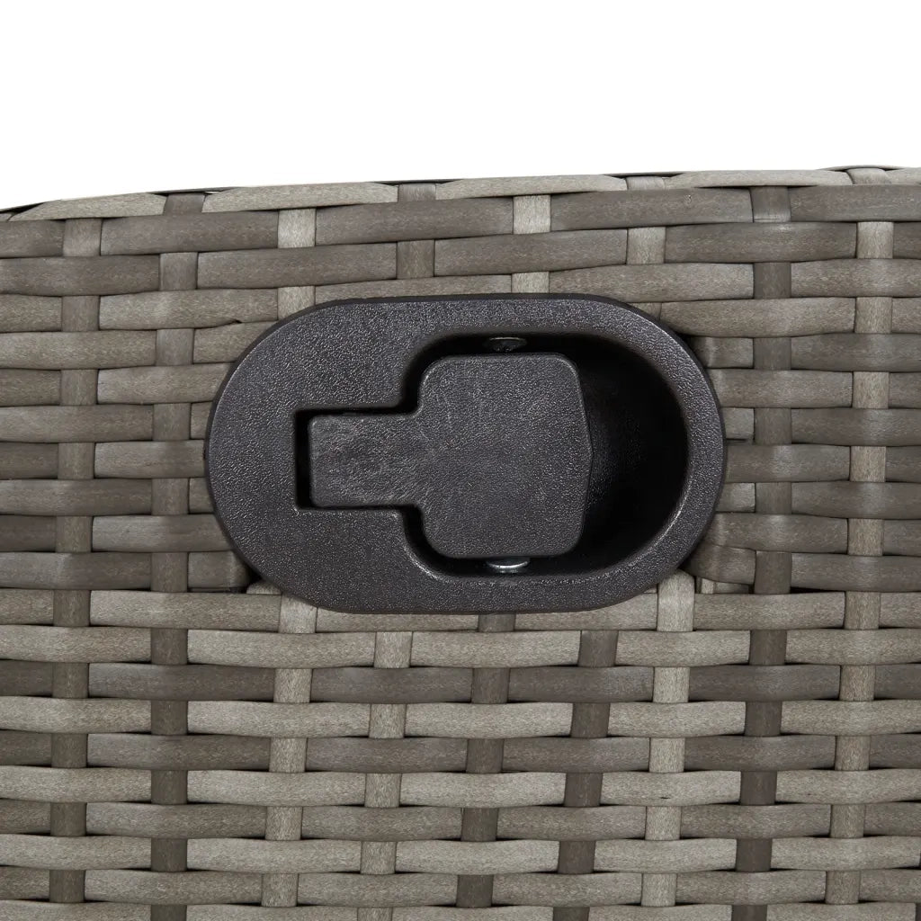 Set da BistrÃ² 3 pz con Cuscini Grigio in Polyrattan