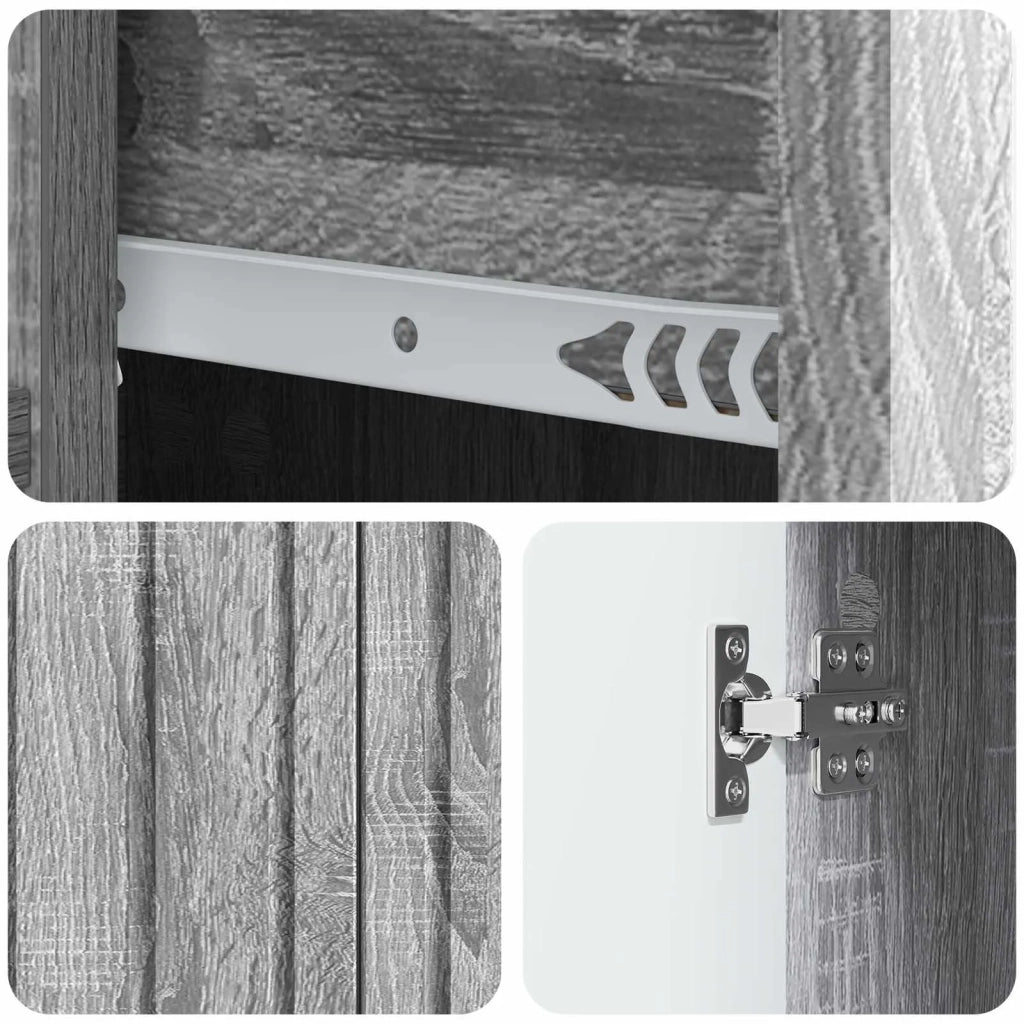 Credenza Grigio Sonoma 66 x 34,5 x 91,5 cm Legno ingegnerizzato