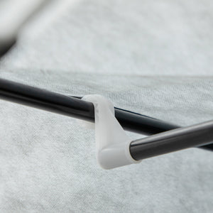 Armadio Guardaroba da Campeggio 103x43x162,5 cm 6 Ripiani Aperti e un Appendino in Tessuto non Tessuto Grigio