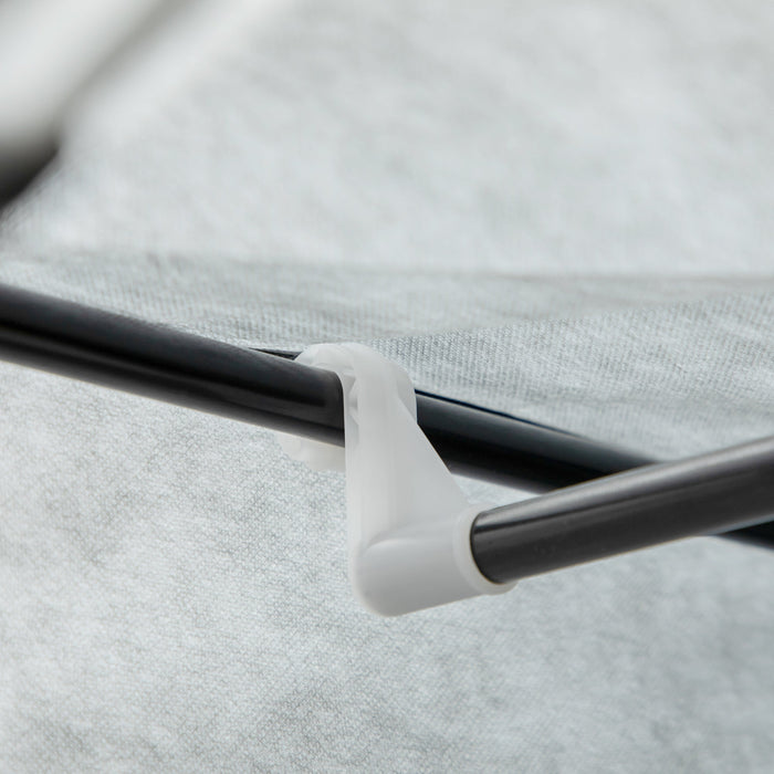 Armadio Guardaroba da Campeggio 103x43x162,5 cm 6 Ripiani Aperti e un Appendino in Tessuto non Tessuto Grigio