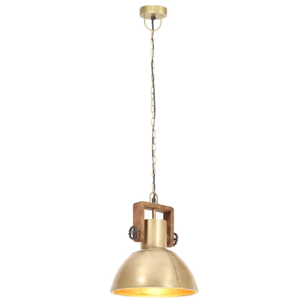 Lampada a Sospensione Industriale 25 W Ottone Rotonda 30 cm E27 CFW9062057
