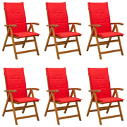 Sedie da giardino reclinabili 6 pz Naturale 3434474