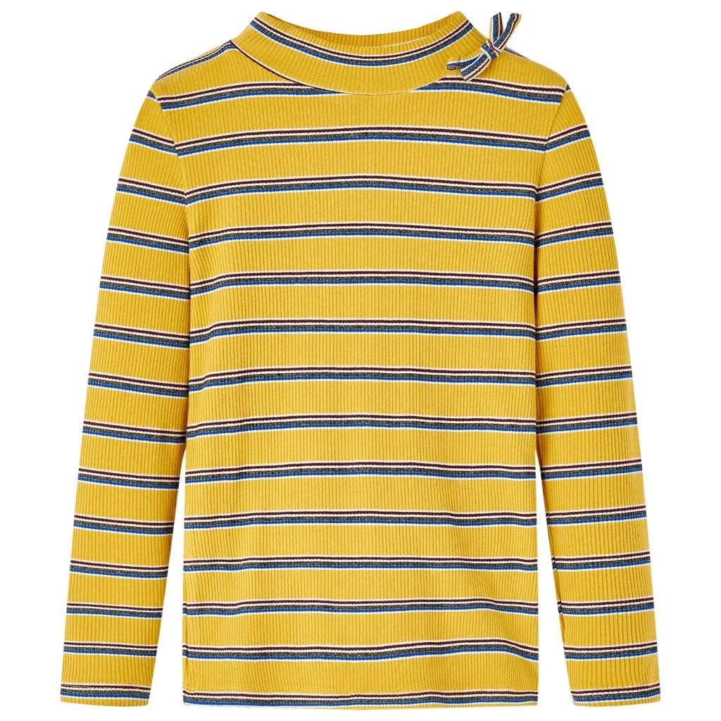 Maglietta da Bambina a Maniche Lunghe Ocra 140cod mxl 108030