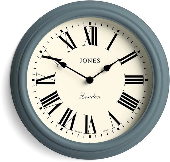 Orologio da parete in stile veneziano | Clessico orologio a cerchio | 30 cm | Blu | Numeri romani | Design tradizionale, ideale per la cucina, salotto o camera da letto