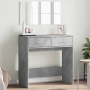 Toeletta con Specchio-Tavolo da Vanit¨¤ Grigio Cemento 80x39x80 cm
