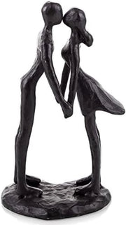Paio di Statue di Cera - Sculpture Romantica - 1 pezzo - Nero - Cera