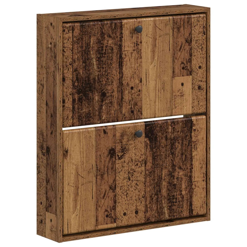 Mobiletto per Scarpe da Muro BREDA 71 x 17 x 86 cm Legno antico 897523