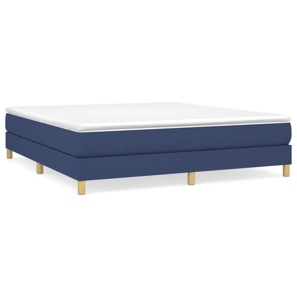 Struttura Letto a Rete a Molle-Giroletto Blu 180x200 cm in Tessuto 948788