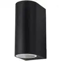 APPLIQUE LAMPADA DA PARETE A MURO GU10 LED PER INTERNO ESTERNO MODERNO FARETTO NERO
