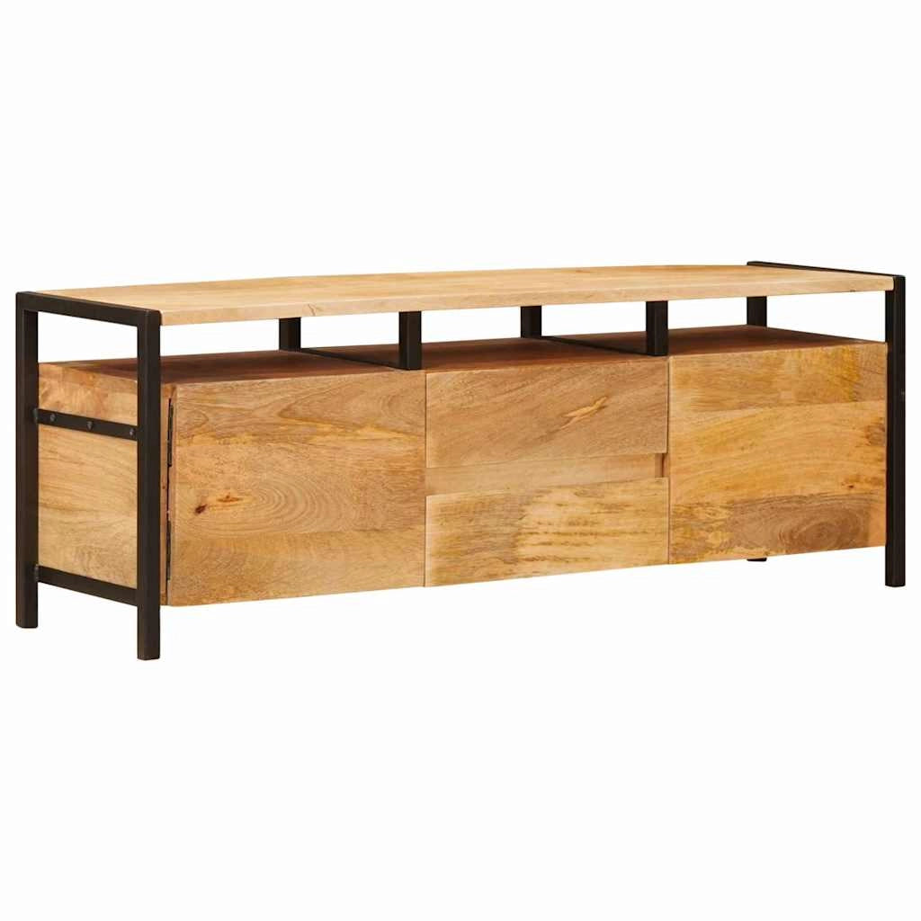 Mobiletto portaoggetti con cassetti moderni 110 x 30 x 40 cm in legno massello di mango marrone 02_0058087