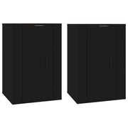 Mobili Porta TV a Parete 2 pz | Armadietto TV | Mobile Porta TV Nero 40x34,5x60 cm