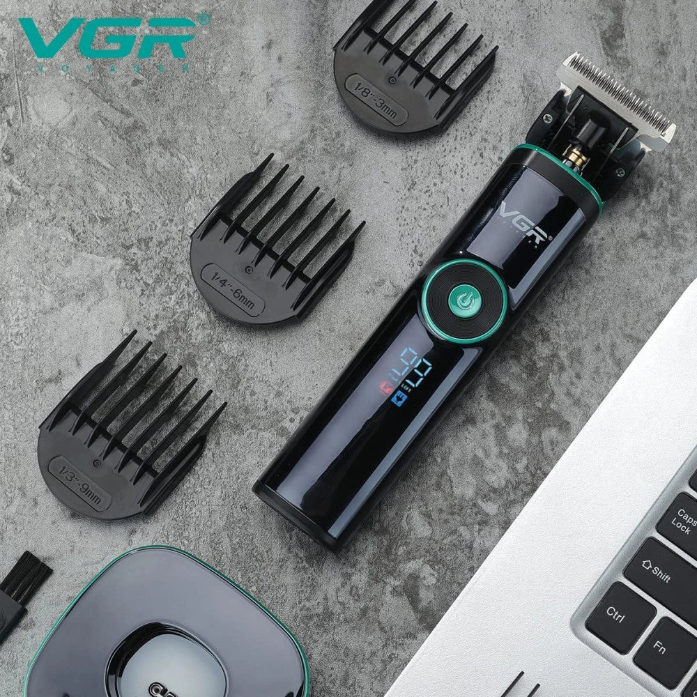 Trade Shop - Tagliacapelli Professionale Barba Trimmer Ricarica Rapida Con Pettini Guida V671 -