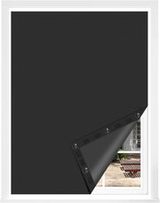 WOLTU Tenda Oscurante Senza Forature con Ventosa, Portatile e Regolabile, Protezione Solare con Ventose e Chiusura a Strappo, Tenda per Finestre Camera da Letto e Viaggi, 130x100 cm, Nero