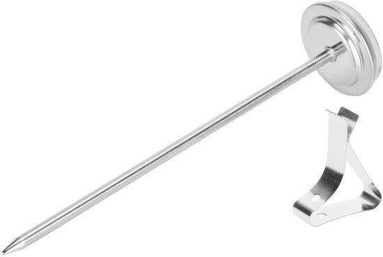 Termometro per caffè - Misuratore di temperatura - Per la preparazione di dolci e gelati - Acciaio inossidabile - Utensile da cucina - Preciso e affidabile - Codice prodotto: 123456 - Modello: KT-001 - Raggio di misura: 0-120°C